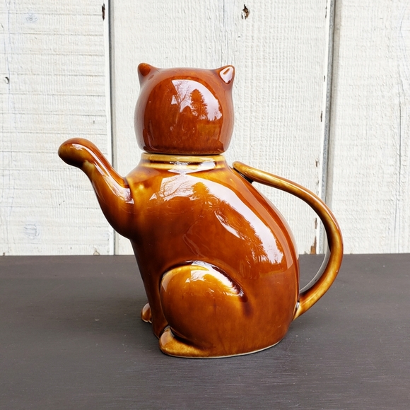 Vintage Cat Ceramic Novelty Ornament Tea Pot - Picture 3 of 8